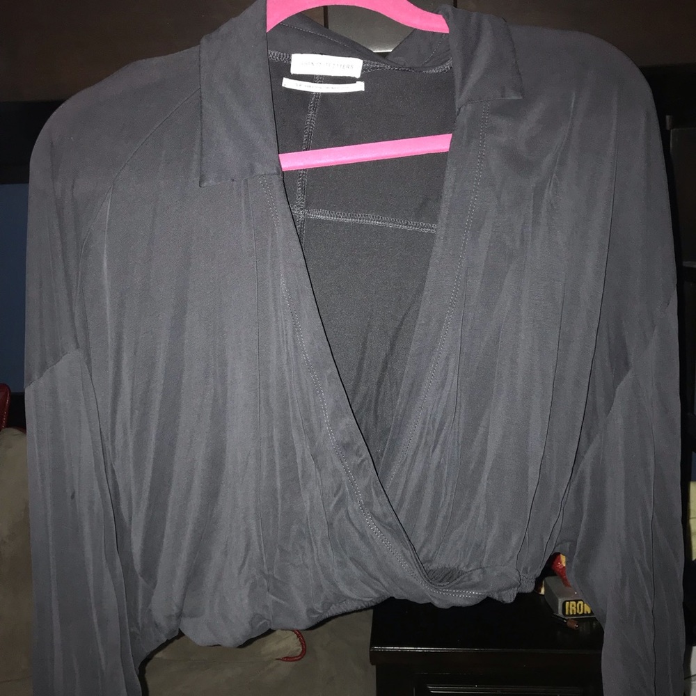 Flowy wrap top